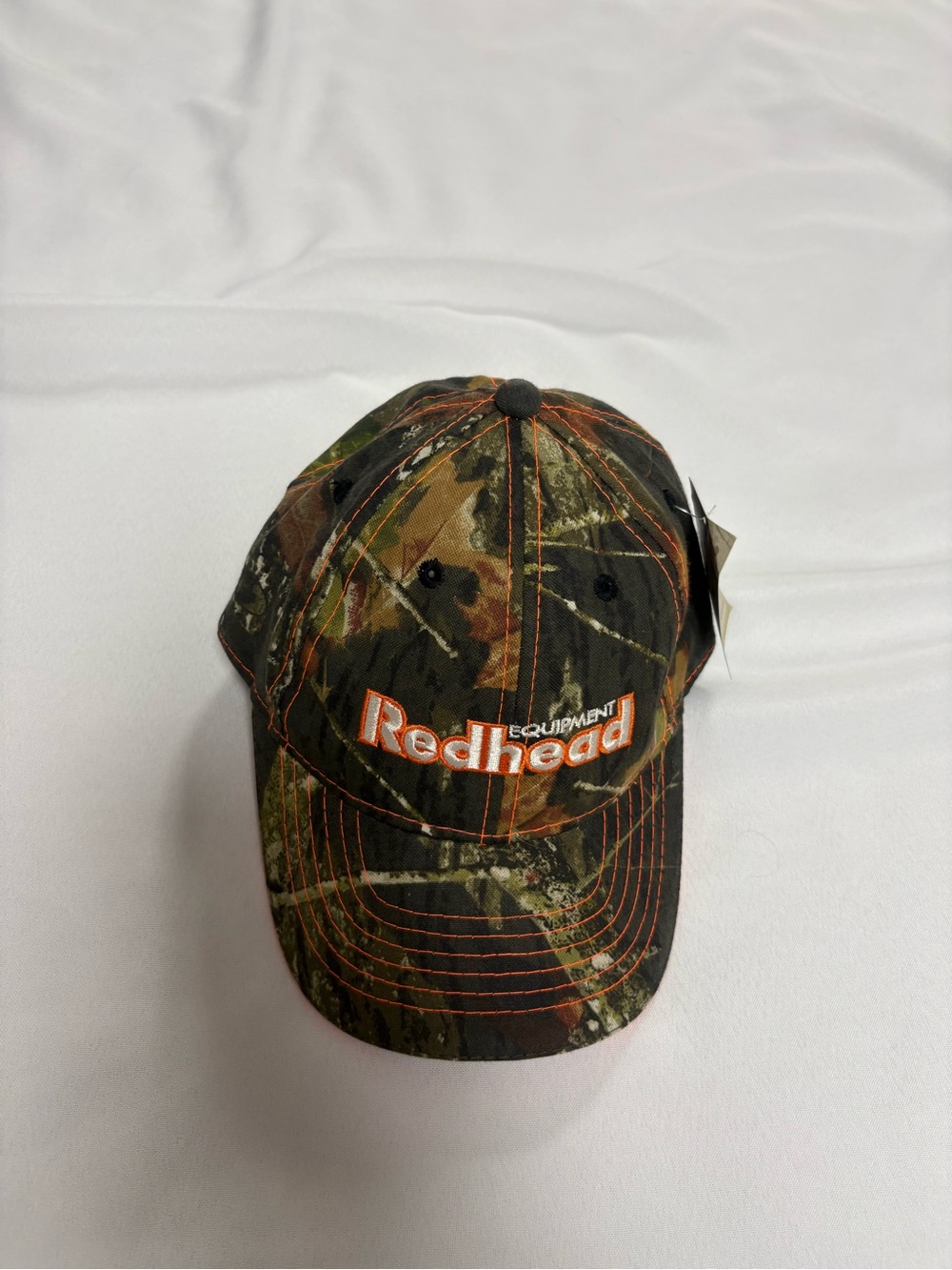 RedHead Camo Cap with Orange Stitching